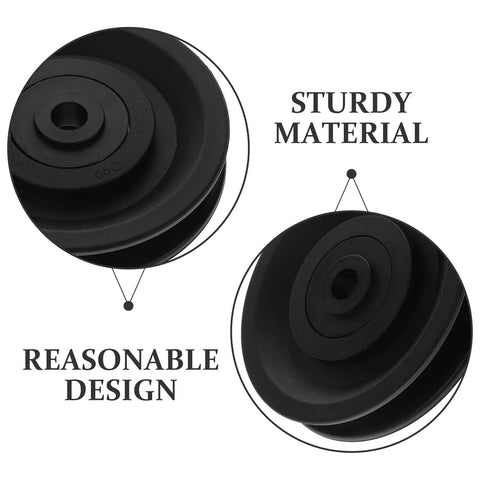 Close-up of 4 Pack Replacement Plastic Pulley Covers With Anti Slip Textured Grip For Home Gym Cable Machines And Pulley Systems