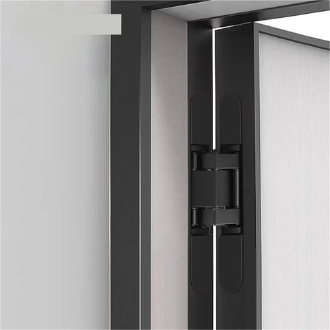 Concealed Door Hinges Set Of 4 Invisible Secret Hinges With Hidden Three Dimensional Cross Adjustable Mechanism, installed on door frame
