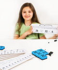 Child using 12 Pack Double-Sided Dry Erase Number Line Whiteboards Set 4x12 Inches For Students Classroom Math Manipulatives Must Haves