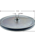 AB1200 1 Groove Web Sheave 12 Inch Outside Diameter 1 Inch Bore V Belt Pulley For A B 5L 4L Belts, carbon steel, zinc plated