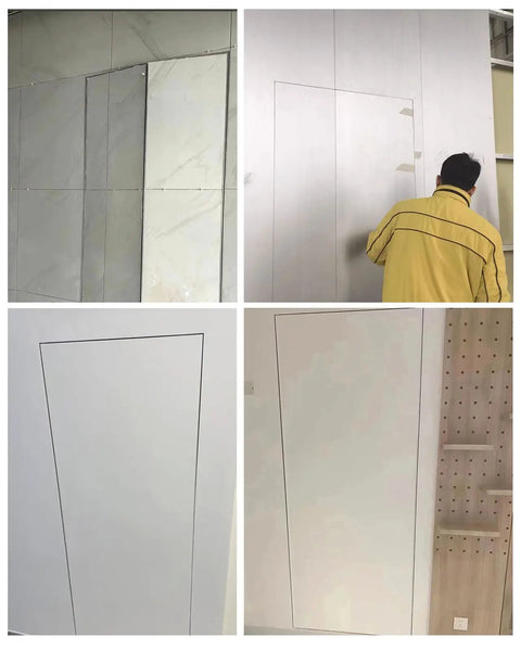 Pro Heavy Duty Drywall Access Door Built Like A Tank Aluminum Frame installed in wall for clean finish renovations.