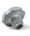 Drop Right In Heavy Duty Aluminum Power Valve Plug For Carburetors, half inch threaded design, shown from a side angle.