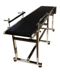 110V PVC Belt Conveyor With Double Guard Rails, 82.6 Inch Long, 15.7 Inch Wide Flat Belt System, industrial material handling unit