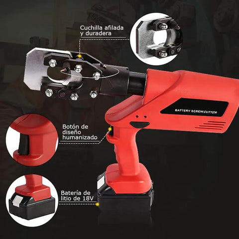 Battery Powered Hydraulic Cable Cutter 60KN Heavy-Duty Wire Cutting Tool for 40mm Copper Aluminum and Armored Cables