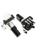 Ten Pack EC12 360 Degree Rotary Encoders With RE12 3 Pin 24 Bit Pushbutton Switches, 15mm Handle for Arduino Projects