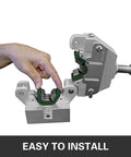 Hand installing die in Hydra-Krimp Manual AC Hose Crimper Kit for One-Man Operation