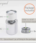 Kitchen Faucet Aerator With 360 Degree Swivel Sprayer Attachment Dual Flow No Splash Chrome Nozzle with Thread Adapter