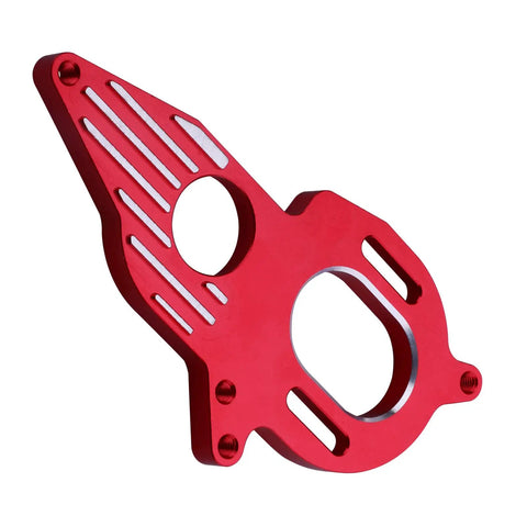 ARRMA Compatible Adjustable Aluminum Motor Mount for 1/10 Scale RC Cars in red with gear mesh bracket