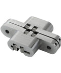 Straight Top Quality 2 Pack Hidden Door Hinges 304 Grade Stainless Steel Invisible Floating Pair For Clean Flush Mount Cabinetry And Entry Doors 34X140Mm Silver Heavy Duty close-up view of hinge mechanism.