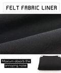 Felt fabric liner for Seriously Insane 3 Layer Soundproof Curtains with noise-absorbing properties, shown in close-up.