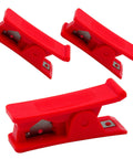 Three Pack PTFE Tube Cutter Set, Red, Portable Nylon PVC PU Hose Cutter For Square Tubing And Round Tubing, view of cutters