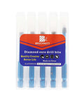 BRSCHNITT diamond core drill bits set, 5-piece blue hex-shank masonry drill bits