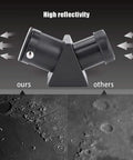 45 Degree Telescope Eyepiece Diagonal Prism for Refracting Telescopes 0.96 Inch 24.3mm with high reflectivity comparison