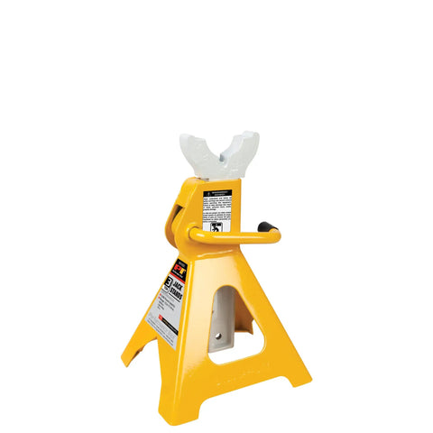 Rock Solid Three Ton Heavy Duty Ratchet Jack Stands Two Pack With Quick Adjustments And Six Thousand Pound Capacity For No Sweat Garage Upkeep And Bulletproof Vehicle Support