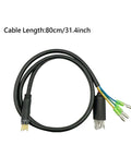 Ebike Hub Motor Connector Extension Cable 9 Pin 80cm Waterproof Male Plug And Play Hall Sensor Enabled Electric Bicycle Adapter