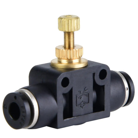 T Shape Pneumatic Fitting Regulator Valve With Quick Connect For 4mm 6mm 8mm Tubes No Tool Needed Plug In Air Flow Controller
