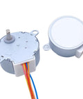 35BYJ46 Small DC Stepper Motor With Gearbox 5V 12V 24V Permanent Magnet Reliable Engine For Robotic Automation Projects And Industrial DIY Builds That Hit Hard And Perform Smoothly, showing motor with wires.