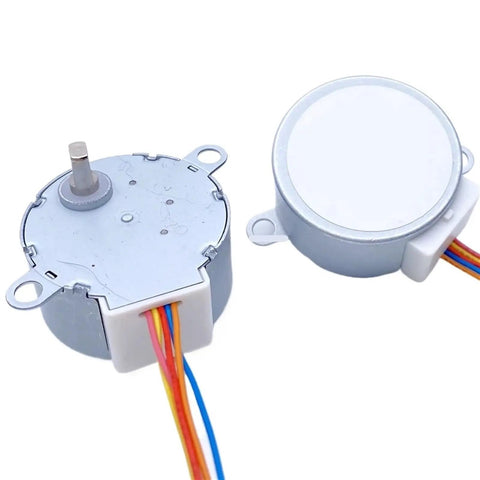 35BYJ46 Small DC Stepper Motor With Gearbox 5V 12V 24V Permanent Magnet Reliable Engine For Robotic Automation Projects And Industrial DIY Builds That Hit Hard And Perform Smoothly, showing motor with wires.
