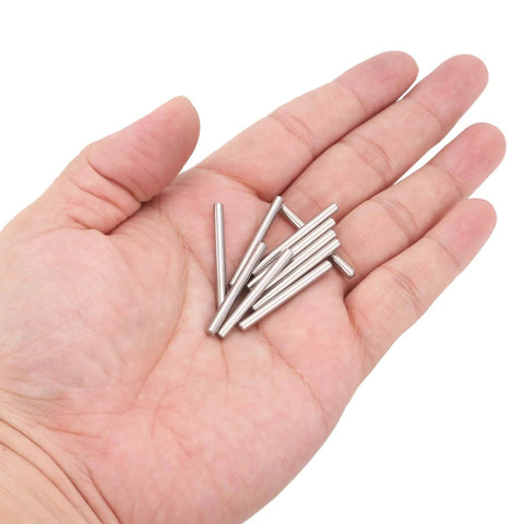 Dowel Pins Set Of 25, 3mm Diameter By 32mm Length, 304 Stainless Steel, Durable Shelf Supports And Pegs Fasteners Kit, in hand