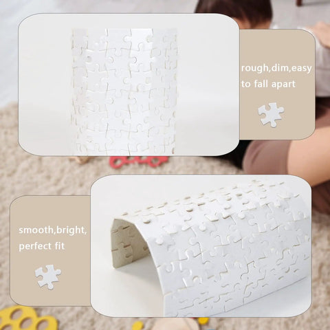 Dope Sublimation Puzzle Blanks 10 Sets 8x5.7 Inch A4 Size Jigsaw Sheets showing smooth and rough texture differences