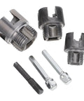 Lifkome Pvc Pipe Threader Tool Kit With Electric Drill For 1/2,3/4 And 1 Inch Plumbing Repair cutting bits for internal and external threads.