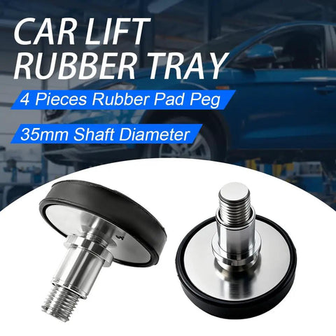 Straighten Out Your Stance With These Heavy Duty 4 Pack 35Mm Shaft Screw Lift Feet Pads showing rubber tray with 35mm shaft.