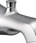 Slip Fit Diverter Tub Spout With Lift Rod One Half Inch Connection Dope Chrome Finish Durable Replacement Part For Tub To Shower Conversion