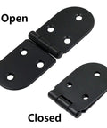 3 Inch Folding Flip Top Hinge For Cabinets And Doors Matte Black 4 Pack With Mounting Screws Quiet Close 180 Degree Swing