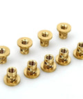 Super Cool Knurled Brass Hot Melt Insert Nuts For Heavy Duty Plastic Screw Fixing! M3 size solid threaded brass inserts set.