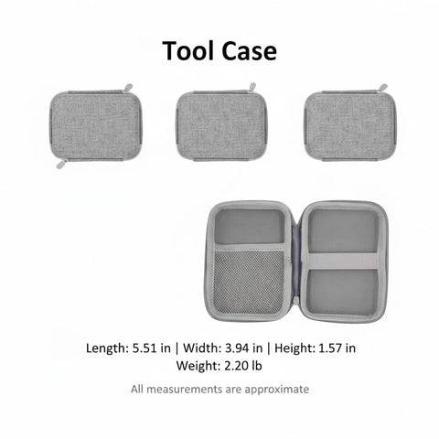 Compact Tool Case For Precision Instruments 7.5 X 5.5 X 3.9 Inches Polyester Organizer For Multimeters Probes And Bits Lightweight