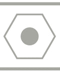 Illustration of geometric shapes: a hexagon surrounding a circle, representing an abstract design.