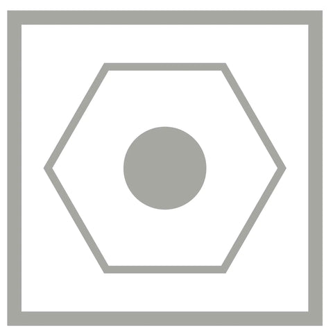 Illustration of geometric shapes: a hexagon surrounding a circle, representing an abstract design.