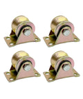 V Groove Caster Wheels 4 Pack 1.25 Inch Heavy Duty Sliding Gate Rollers With Precision Inner Bearings for DIY gear installation.