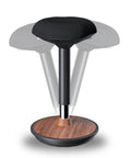 Active Sitting Wobble Stool for Standing Desk, Anti Fatigue Stool with 360 Degree Rocking Non Slip Curved Base, Walnut Finish