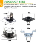 Dryer Repair Kit With Thermal Fuse Thermostat Thermistor And High Limit Thermostat For Samsung LG Kenmore Dryers DIY Fix Pack Sizes