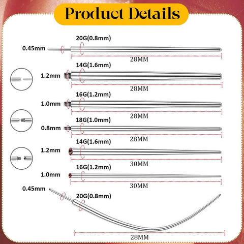 Piercing Ball Grabber Kit For Nose Ears Cartilage And Navel Threadless And Threaded Tapers 14G To 20G Curved Insertion Tools