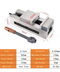 6 inch Heavy Duty CNC Vise 4 Inch or 6 Inch One Piece Fixed Milling Fixture With Quick Adjust Jaw Width Built For Milling Machines And Precision Machining Rock Solid Hold For Small To Large Parts, cast iron