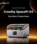 X4 Filament Dryer Box for 3D Printers with dual heating chambers displaying four spools