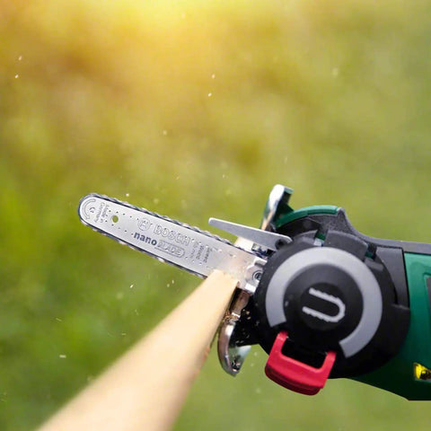 Nano Blade Wood Speed 65 Saw Blade in action for low vibration cutting, easy SDS mounting, precise plunge cuts.