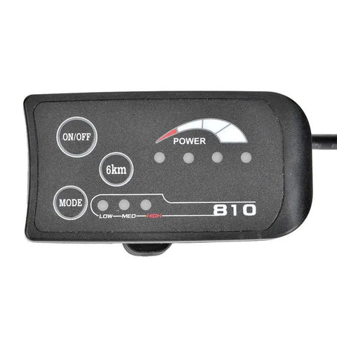 Five Wire 810 LED Display For Electric Bike With Control Panel Ebike Dashboard Readout Replacement Display 810 For Electric Bicycles And Ebikes High Visibility Easy Install Upgrade