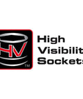 High Visibility Sockets logo with red HV design, related to Beefy 85-Piece Metric Master Socket Set With 1/4, 3/8 and 1/2 Inch Drives.