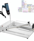 2 In 1 Manual Heat Sealing And Cutting Machine For Shrink Wrap with a white body and pure copper transformer for efficient sealing.