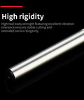 Close-up of 3mm 2 Flute HSS Straight Shank End Mill Cutter Center Cutting for Slot and Keyway Milling 60mm Overall Length 6mm Shank Pack of 2
