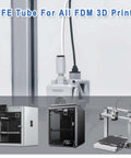 16.4Ft PTFE Teflon Tube Kit installed on 3D printer with 2.5mm ID X 4mm OD for 1.75mm filament, pneumatic fittings visible