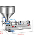 Zero Fuss Heavy Duty Pneumatic Paste And Liquid Filling Machine With 40 Liter Hopper Zero Drip Valve and controls for shampoo cosmetics and honey.