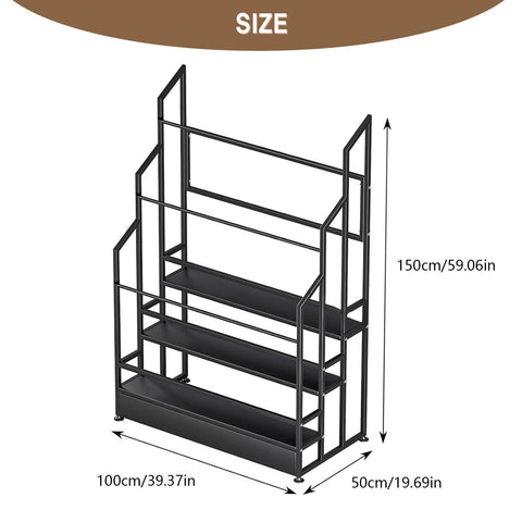 No Fuss Heavy Duty Three Tier Commercial Textile Fabric Roll Organizer Built Like A Tank With Detachable Rods For Vinyl Spools Keeping Your Workroom Tidy And Rolling Right, dimensions 150x100x50 cm.