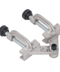 Heavy Duty Aluminum Pipe Clamp With Double Handles, 10 To 180 Degree Adjustable Swing Jaw, Right Angle Corner Clamp