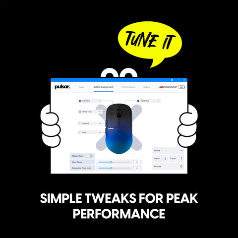 Image showing software interface for tuning the Lock In With This CrazyLight Wireless Gaming Mouse for peak performance.