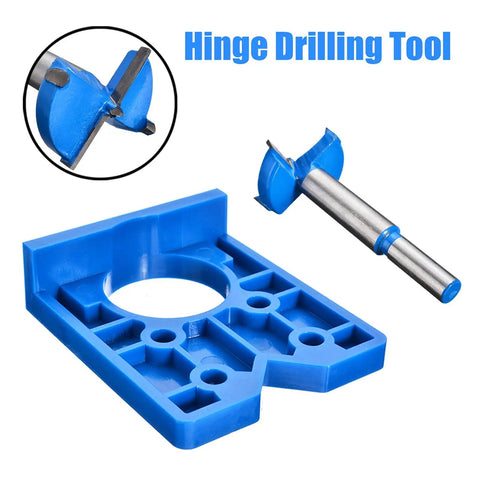 Pro Grade 35Mm ABS Hidden Hinge Hole Fixture For Cabinet Doors And Woodworking Drill Tool Kit With Precision Side And End Milling Jig To Boost Accuracy And Cut Down Error, 35mm ABS hinge drilling fixture