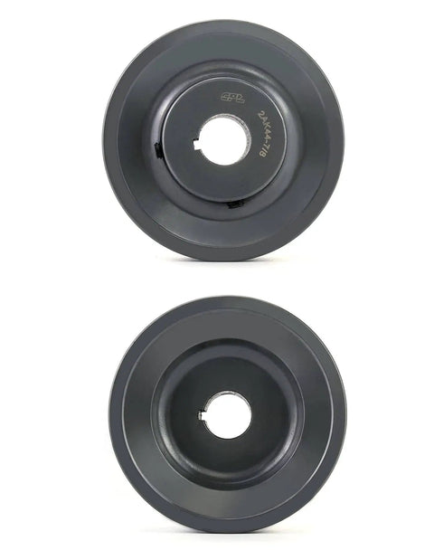 Double Groove V Belt Pulley 4.25 Inch OD Seven Eighths Bore For A 3L 4L Belts Cast Iron Fixed Bore Anti Corrosion Built Tough Web Sheave For V Belt Drives
